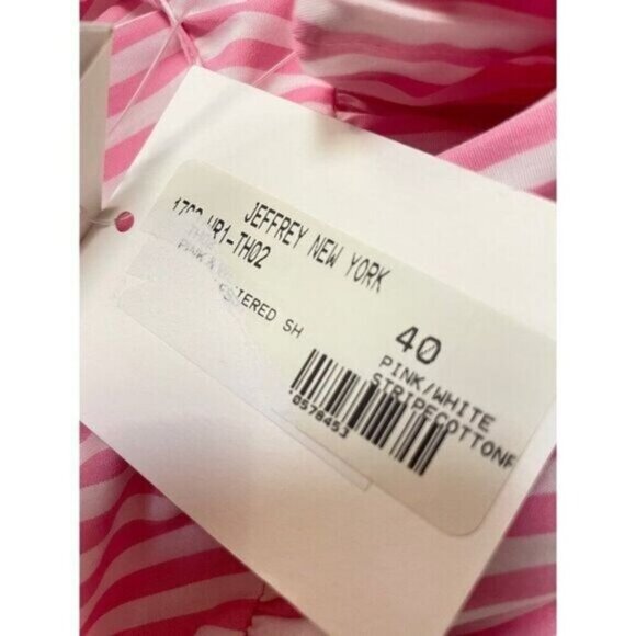 Jourden Designer Pink Stripe Jeffrey Swing Dress 40 US 8 10 NWT - Picture 9 of 9